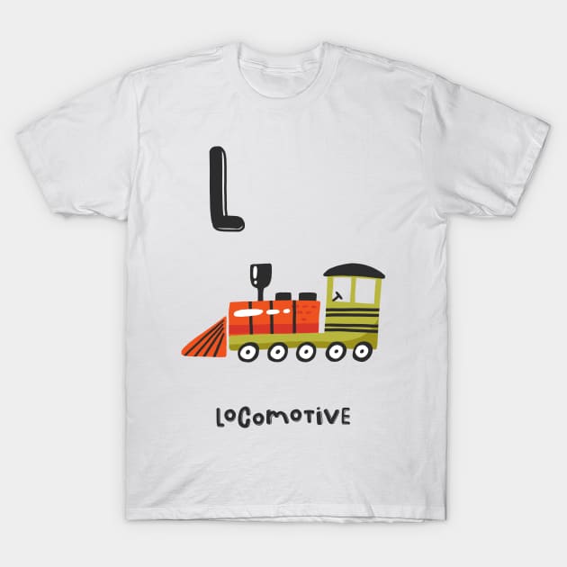 L is Locomotive T-Shirt by JunkyDotCom